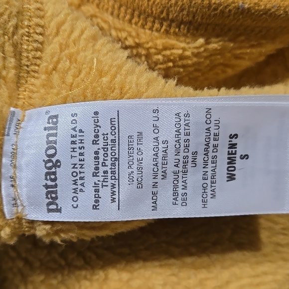PATAGONIA RETOOL SNAP T WOMEN'S RARE MUSTARD YELLOW GOLD  PULLOVER FLEECE SMALL - Picture 9 of 11